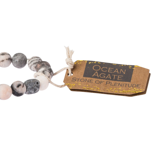 Ocean Agate Stone Bracelet Stone of Plentitude Scout Curated