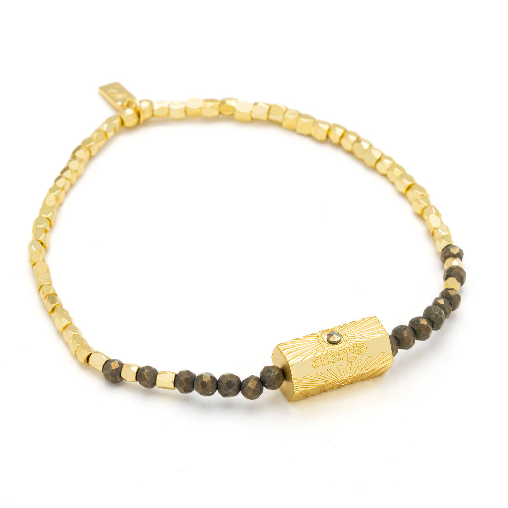 Stella Bracelet - Positive Energy/Pyrite/Gold