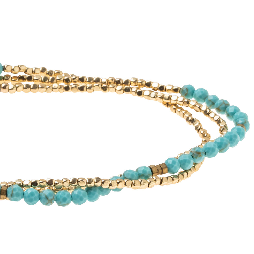 Turquoise - Stone Of The Sky Bracelet or Necklace, Gold — Lost