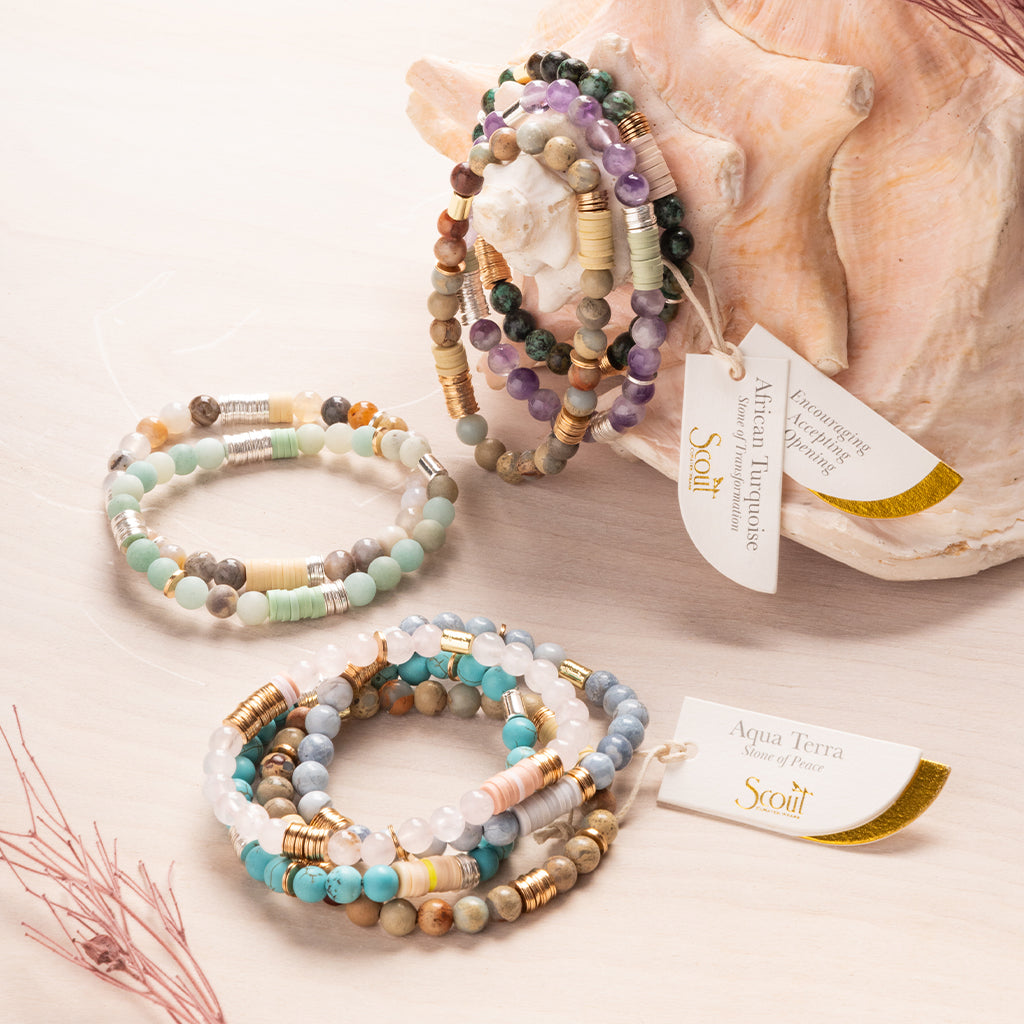 Gold Beaded Bracelet Set, Handmade Bracelet, Elastic Bracelet, Shiny  Bead Stacking Bracelet, Gold Jewelry