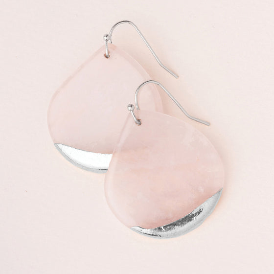 Rose Quartz and Pikake Cluster Earrings – Yay Hawaii